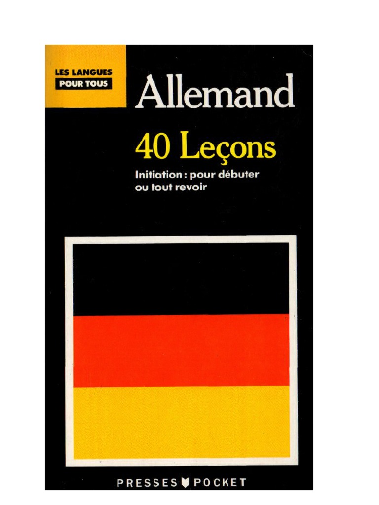 Langue Allemand 40 Leçons pour parler allemand Presses Pocket