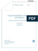Using Mixed Methods in Monitoring
and Evaluation
Experiences from International Development