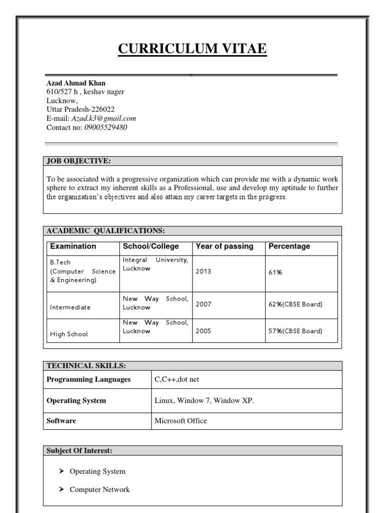 Azad CV | PDF