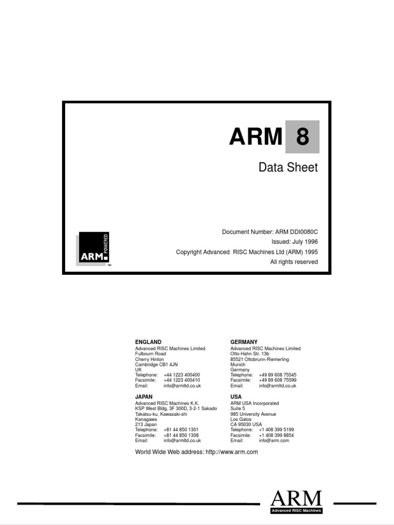ARM8 PDF Arm Architecture Instruction Set