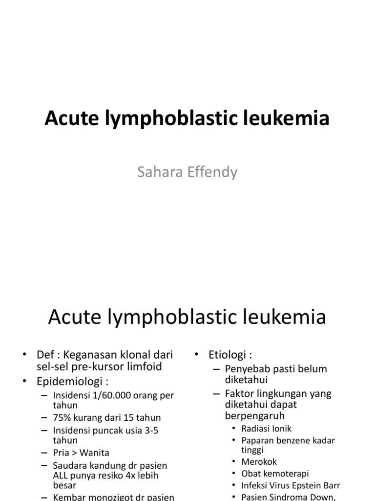 Acute Lymphoblastic Leukemia | PDF | Leukemia | Cancer