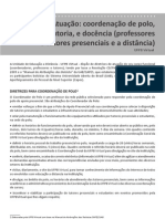 Diretrizes de Atuacao Coordenacao de Polo de Curso de Tutoria e Docencia Professores e