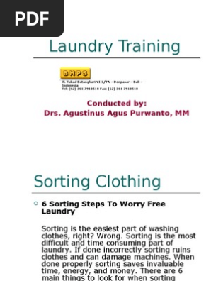 Hotel Laundry Training Bleach Laundry