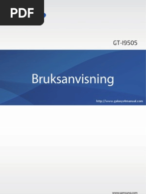 Samsung Galaxy S4 User Manual GT I9505, Jellybean, Swedish  PDF