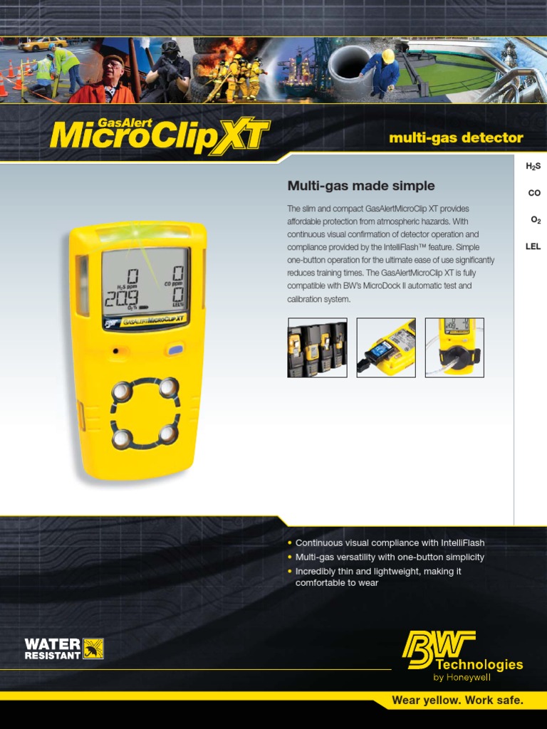 GasAlertMicroClipXT Datasheet(Upgraded Model) Battery (Electricity