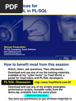 Best Practices for SQL in PLSQL