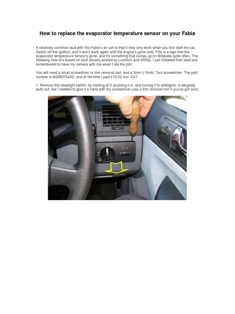 Fab Evap Temp Sensor PDF Manufactured Goods Vehicles