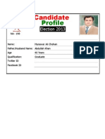 Interior Sindh National Assembly - Candidates Profiles For Election 2013