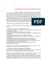 Direito Penal Iii Seminário Crimes Contra A Organização Do Trabalho e Crimes Contra A Fé Pública