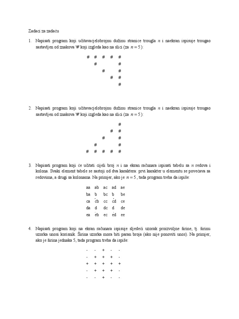 Primjeri Zadataka OP 2 | PDF