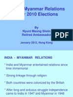 INDIA-MYANMAR Relations (Nyunt Maung Shein)