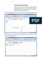 Linear Regression Analysis in Excel 2007