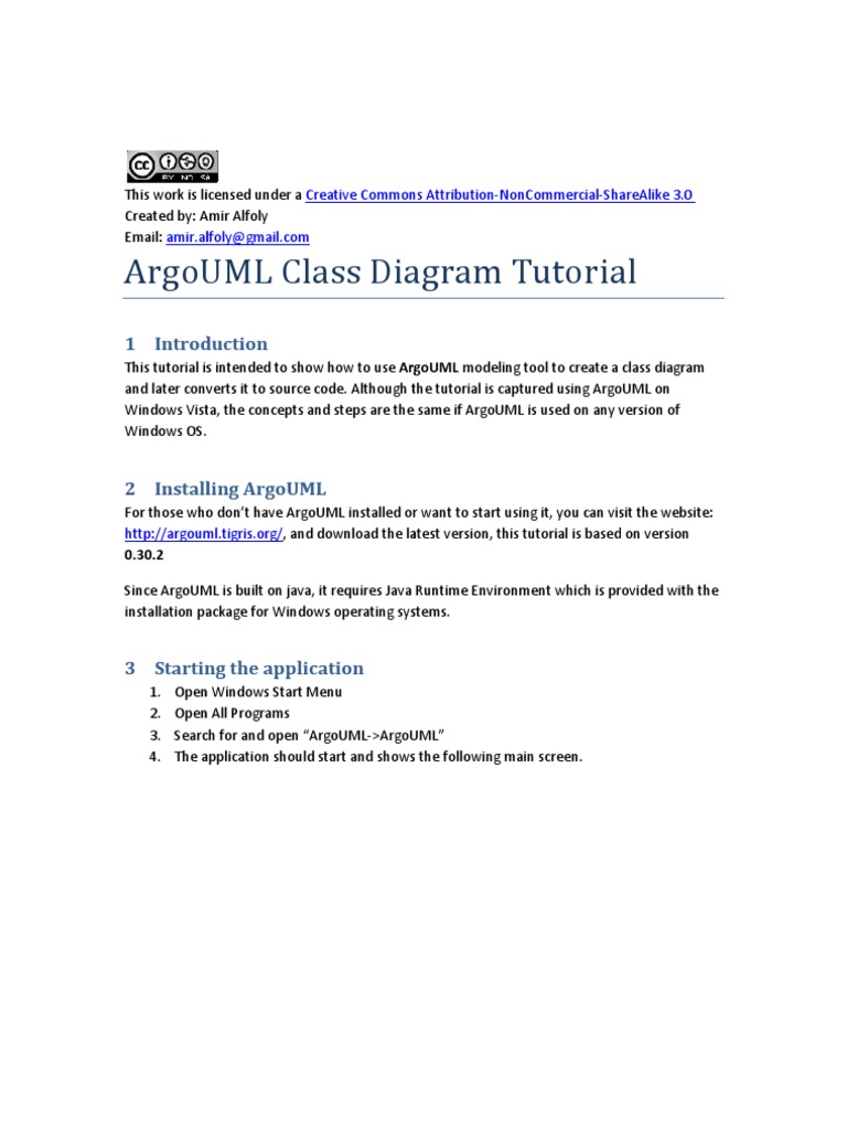ArgoUML Tutorial | PDF