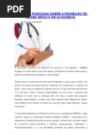 SBMEE SE POSICIONA SOBRE A PROIBIÇÃO DE EXAME MÉDICO EM ACADEMIAS.doc