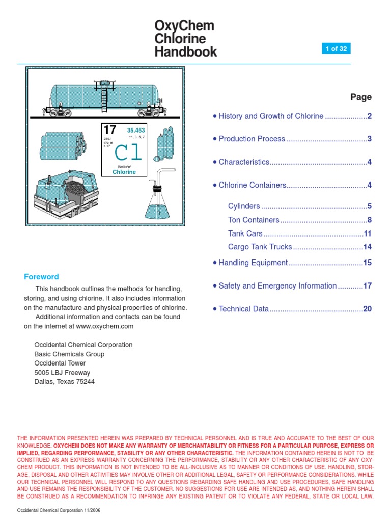 Chlorine Handbook PDF Valve Chlorine