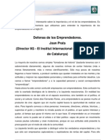 Lectura Complementaria - Defensa de Los Emprendedores - Prats