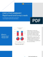 Rapid Transit and Surrey's Needs Presentation EXECUTIVE SUMMARY