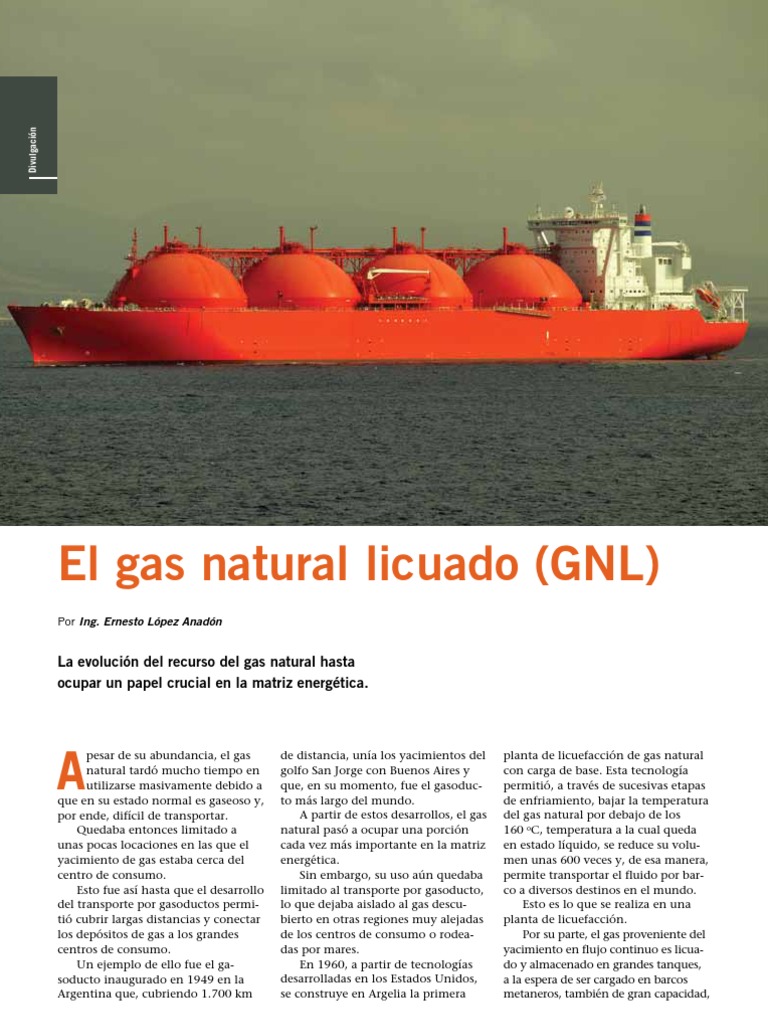 GNL: Proceso y Transporte Eficiente | PDF | Gas natural licuado | Gas ...