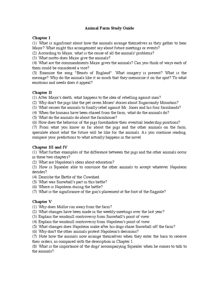 Animal Farm Study Guide | Psychology &amp; Cognitive Science