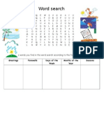 Wordsearch Review Calendar and Greetings