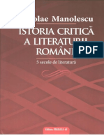 Istoria Critica a Literaturii Romane