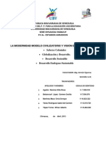 TRABAJO -La Modernidad Modelo Civilizatorio Y Visión Del Mundo