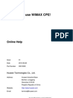 Welcome To Use Wimax Cpe!: Online Help