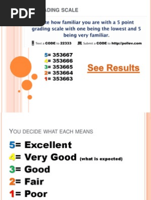 5 Point Grading Scale