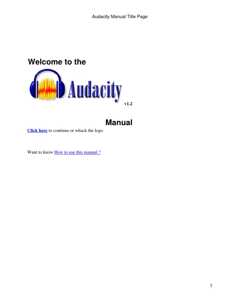 Audacity Audio Record and Edit User Guide | PDF | Sampling (Signal ...