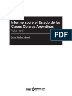 Bialet Masse, Juan. Informe Sobre El Estado de Las Clases Obreras Argentinas