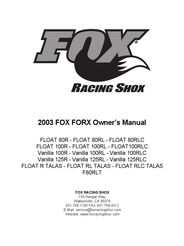 Outil De Charge Fox Talas I/II IFP – Wss – Service Suspension Pro