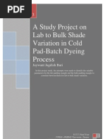 Download Dyeing- Cold Pad Batch Projectpdf by Jaywant Bari SN140078016 doc pdf