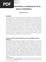 Download mascareo - accion estructura y emergencia en la teoria sociologica by Magister en Sociologa 2009 SN14008679 doc pdf