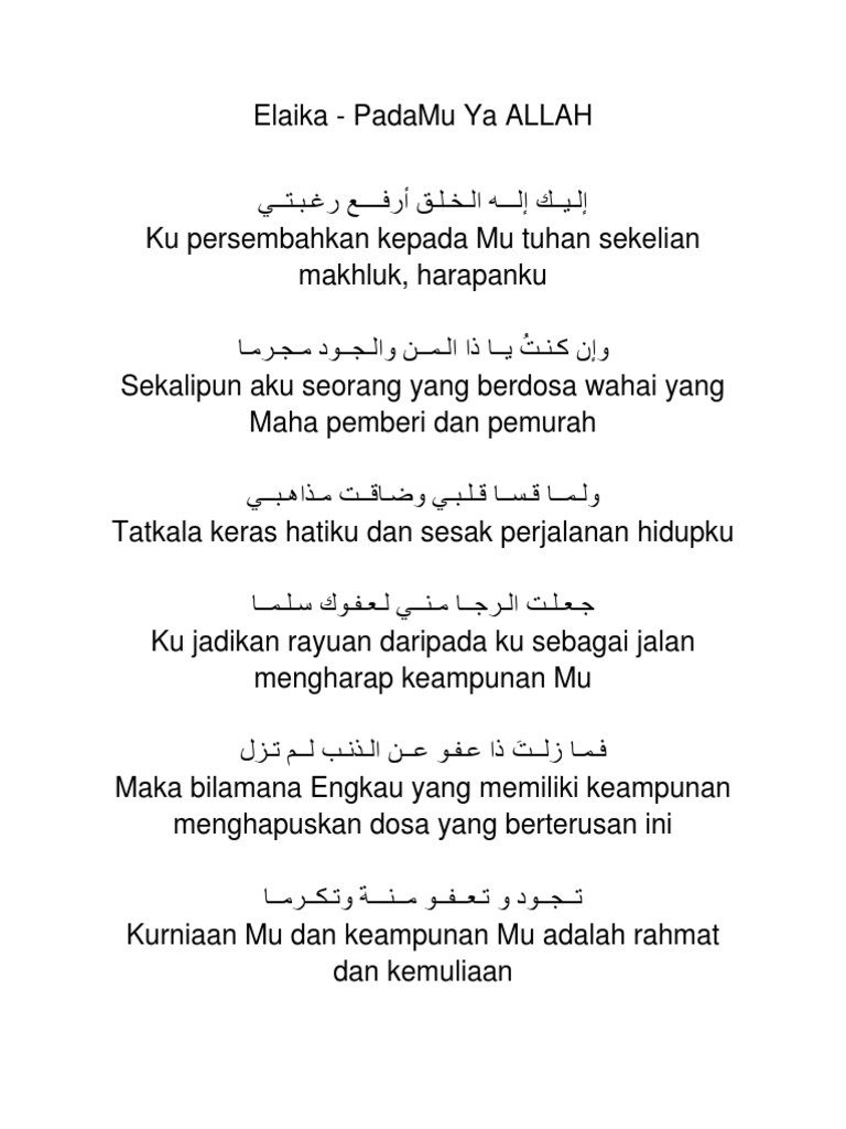 Elaika Syair Imam Syafi I Ra Pdf