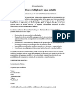 Articulo Científico - Calidad Bactereologica Del Agua Potable