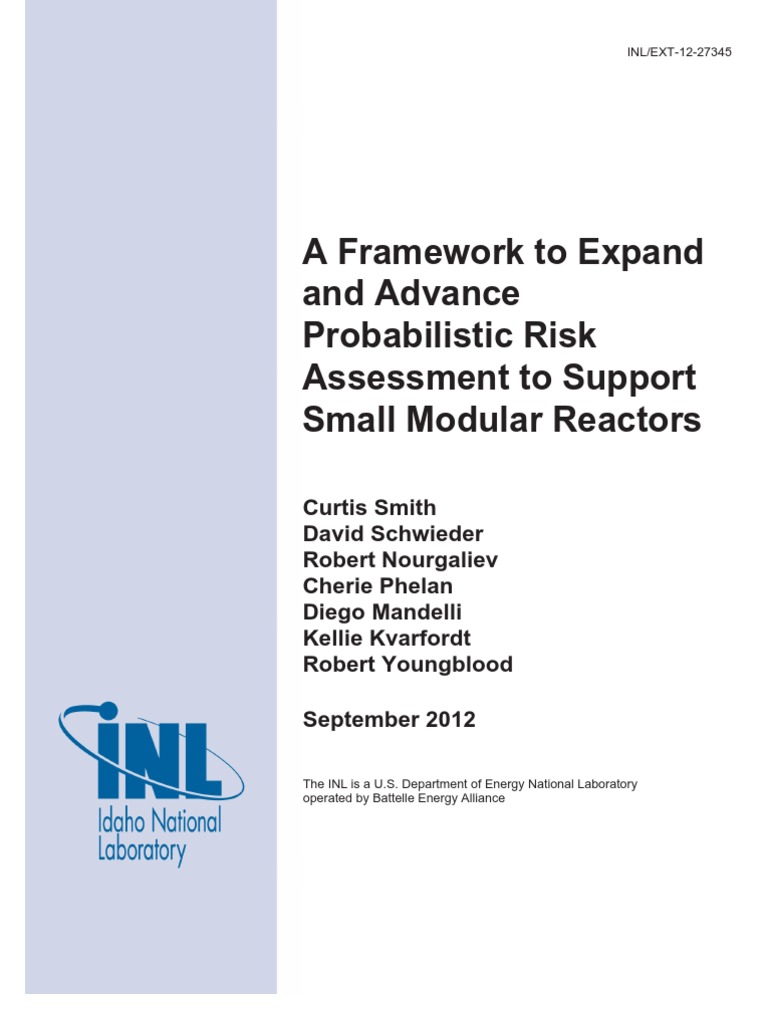 A Framework To Expand and Advance Probabilistic Risk Assessment To ...