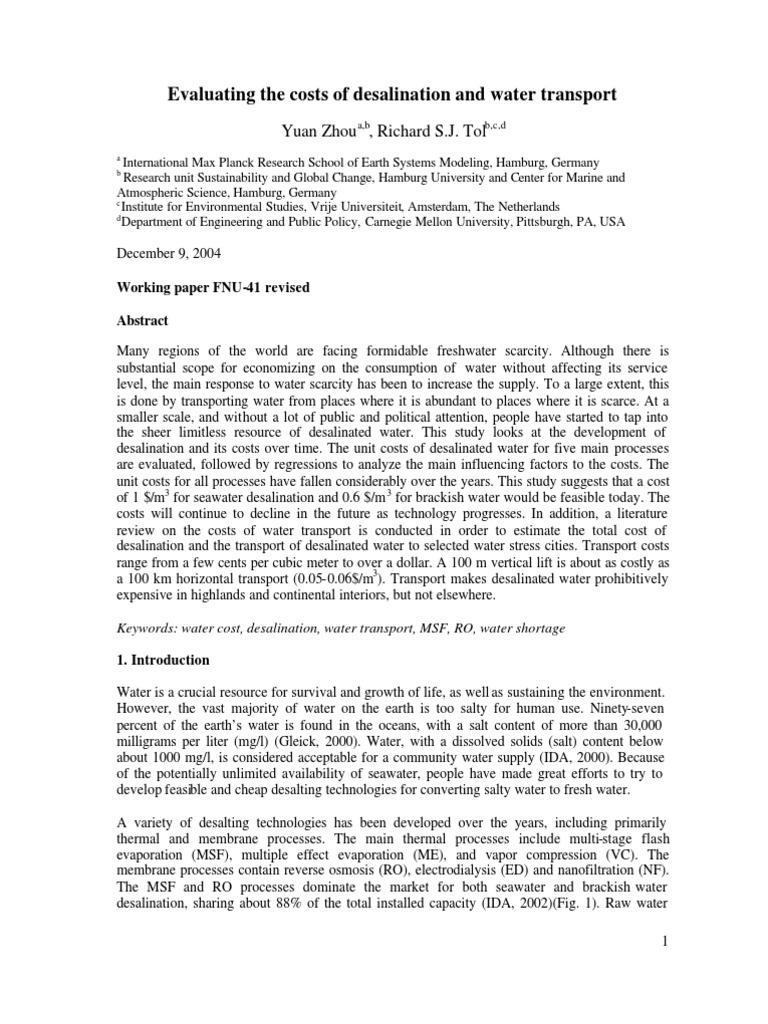 DesalinationFNU41 Revised | PDF | Desalination | Water Resources