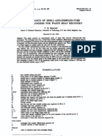 Performance of Shell-And-Dimpled-Tube Heat Exchangers For Waste Heat Recovery V. H