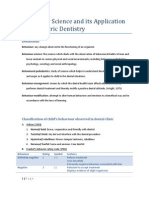 Behaviour Science and Its Application in Pediatric Dentistry