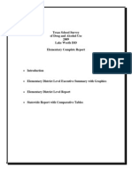 Texas School Survey of Drug and Alcohol Use 2009 Lake Worth ISD Elementary Complete Report