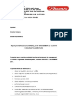 Raport Privind Functionarea Sistemului - Analiza de Management - 2012
