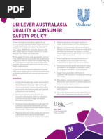 Unilever Policies-Quality & Consumer Safety - tcm72-323611