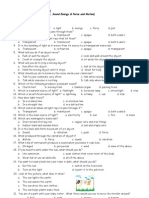 Reviewer On Light Energy, Sound Energy & Force and Motion and Soil