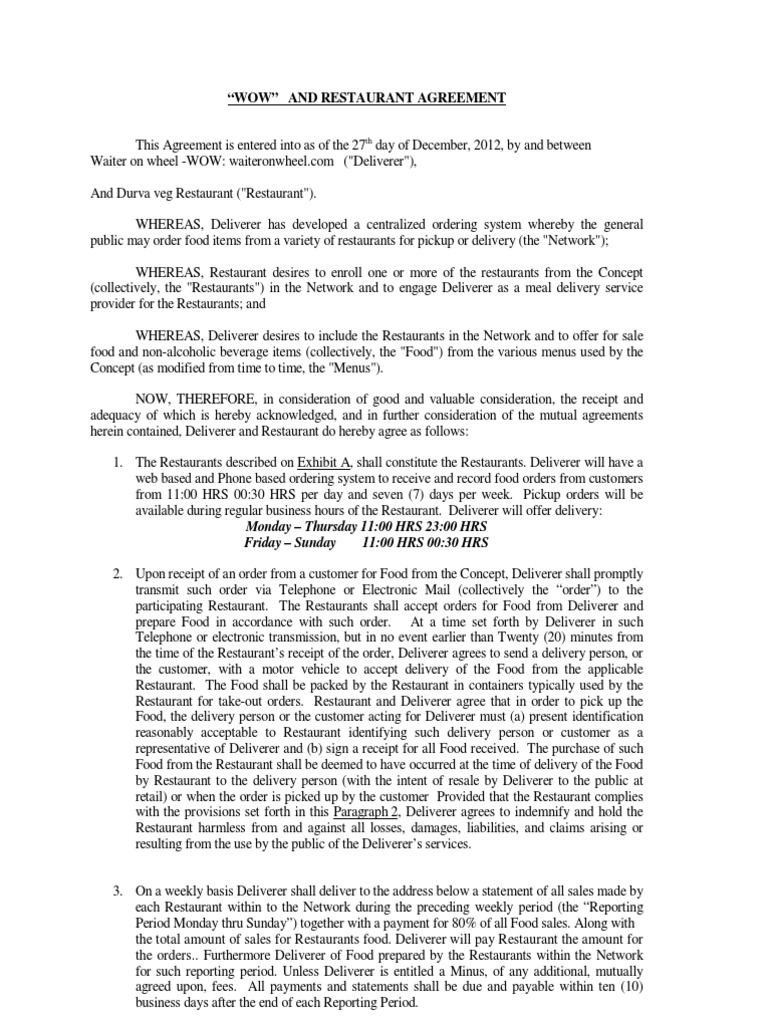 Final Agreement Draft | PDF | Indemnity | Law Of Agency