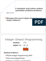 Integer (Linear) Programming