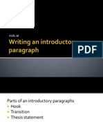 Writing An Introductory Paragraph
