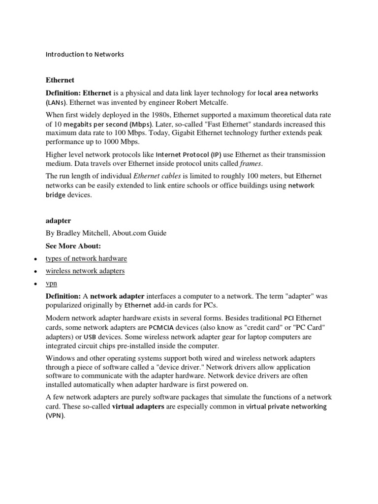 Introduction To Networks-6 | PDF | Ethernet | Network Topology