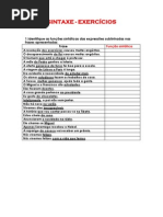 SINTAXEexercícios