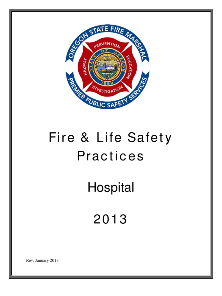 Fire Life Safety Practices Hospitals PDF Emergency Management