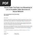 House YouTube Rules